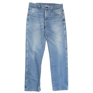 Wrangler Rustler Light Wash Denim Straight Leg Jeans Men's Size 34x32 Vintage